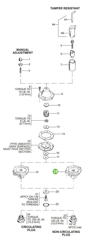 DeVilbiss HGS-8 Regulator Body, Non-Circulating for Model HGS-5242