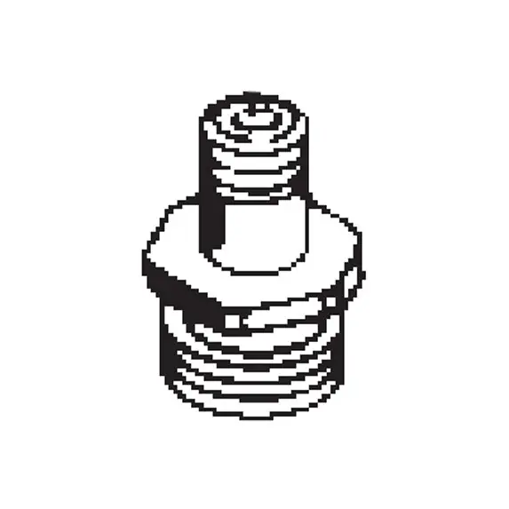 DeVilbiss HGS-21 Inlet Adapter, 3/8" NPSM(M)