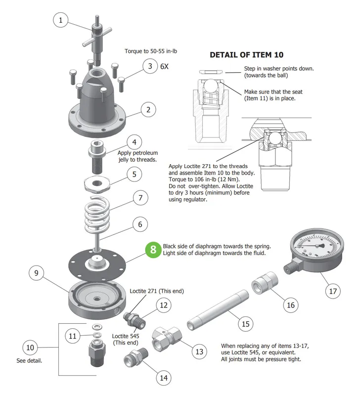 DeVilbiss HGB-422 Diaphragm Assembly
