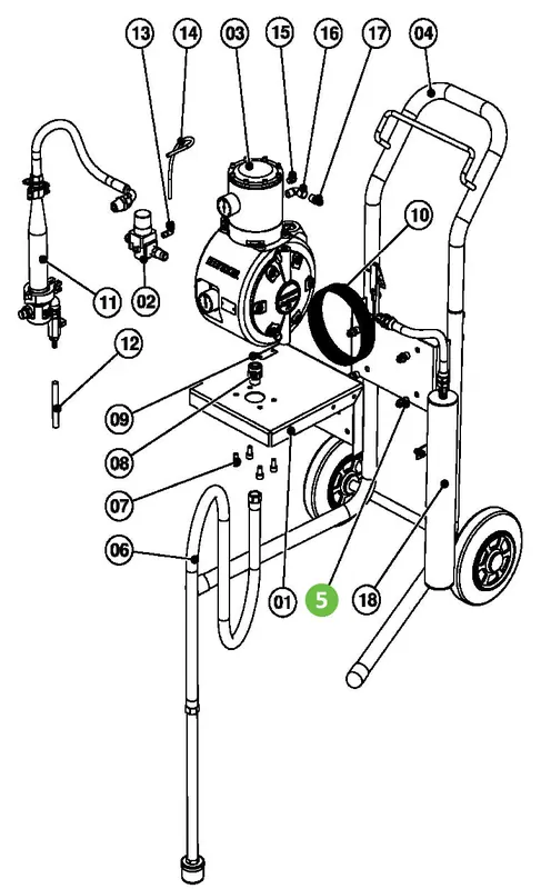 Binks DXK-101 Screw Kit for Cart