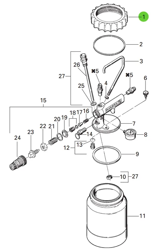DeVilbiss KB-64 Lid Retainer