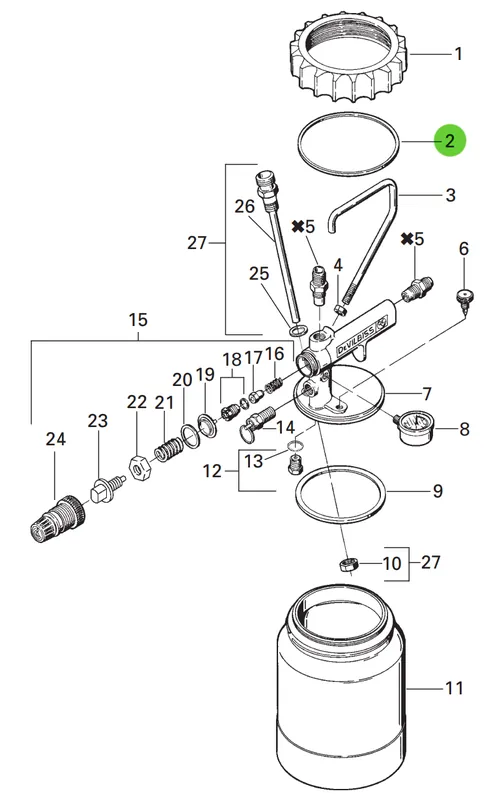 DeVilbiss KB-81-K5 Slip Ring Lid (Kit of 5)