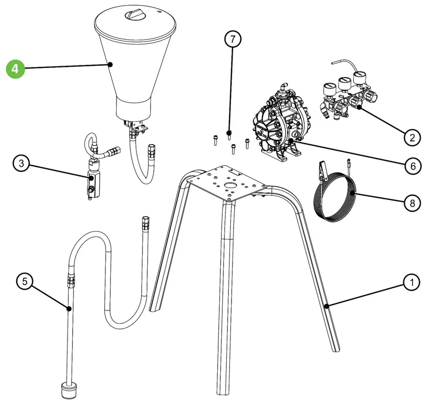 Binks DXA-TG Gravity Feed Kit for Tripod