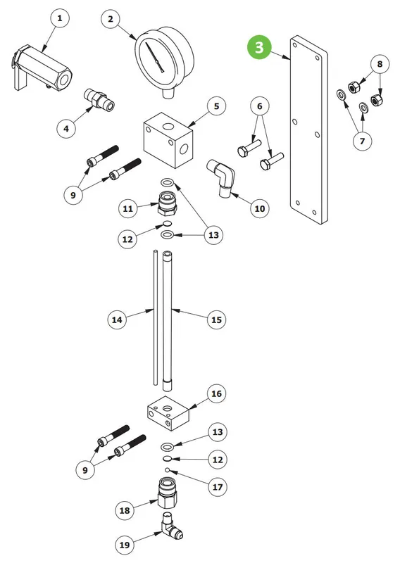 Binks 101-9471 Flow Meter Back Plate