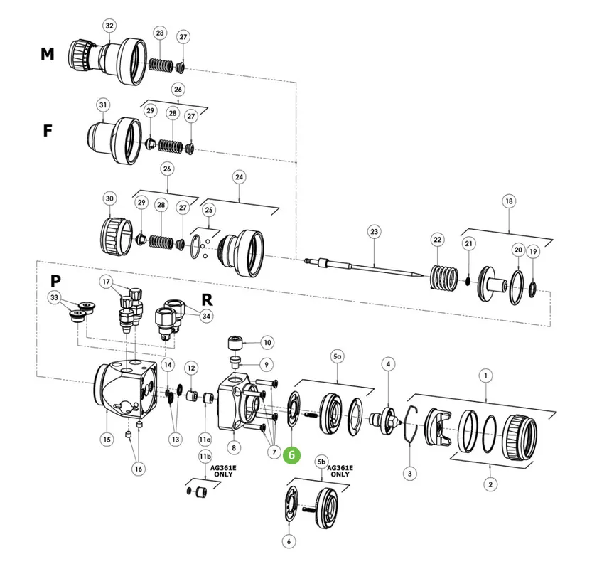 DeVilbiss SN-18-1-K2 Spray Head Gasket, Kit of 2