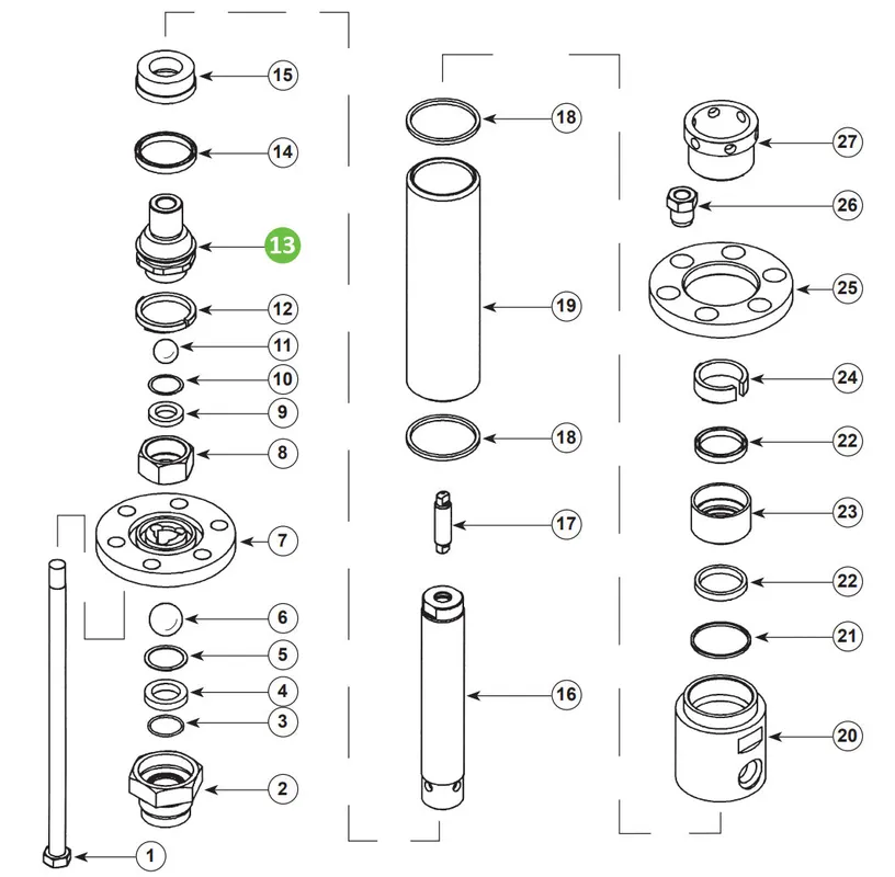 Binks 41-15925 Fluid Piston (U-Cup)