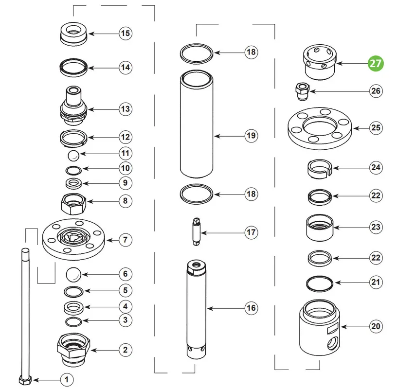Binks 44-898 Upper Packing Nut