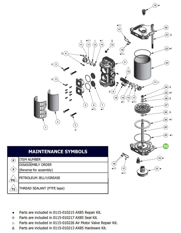 Binks 0115-010006 Lower End Cap Machining