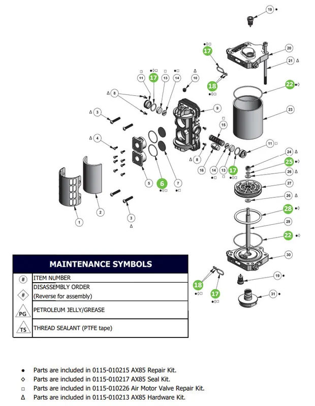 Binks 0115-010660 Main Valve Assembly