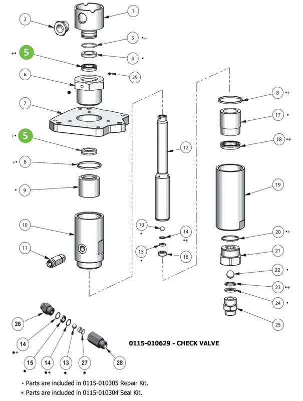 Binks 0115-010161 FX12 Upper U-Cup Seal