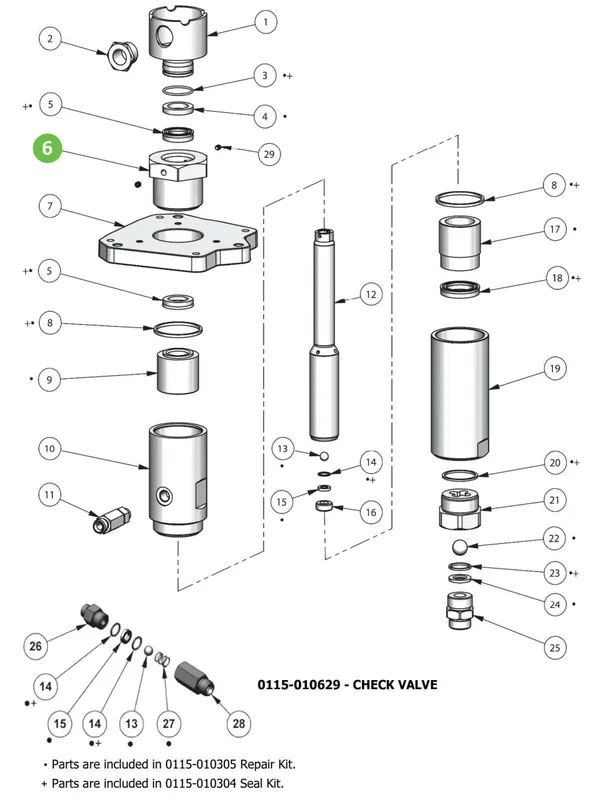 Binks 0115-010229 FX12 Upper U-Cup Retainer