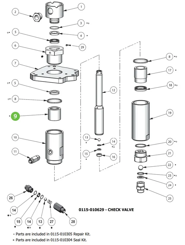 Binks 0115-010162 FX12 Upper U-Cup Spacer