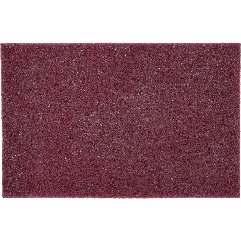 Norton Maroon Super Fine Grade Non-Woven Hand Sanding Pads, 6" x 9"