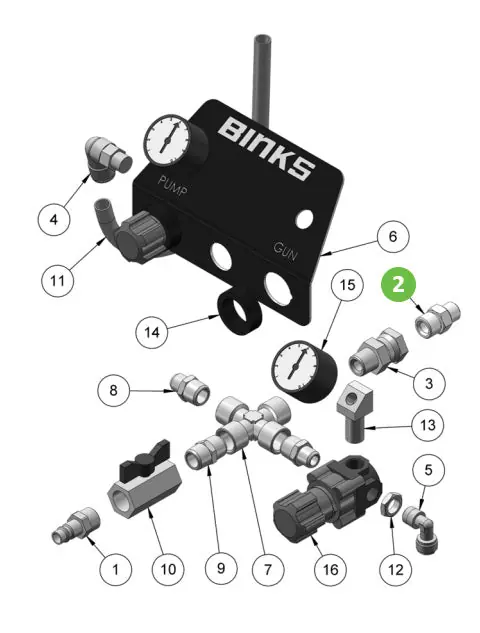 Binks 0115-010157 Mounting Stud for Air Control