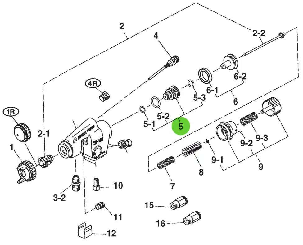 Anest Iwata 93805620 LPA/WA AIR VALVE SEAT SET