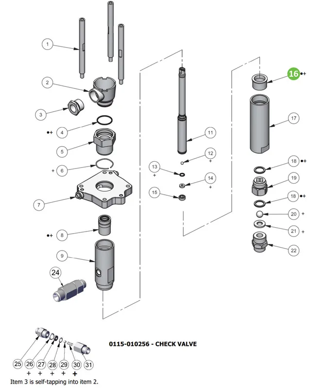 Binks 0115-010169 FX4 Lower Seal Cartridge Assembly
