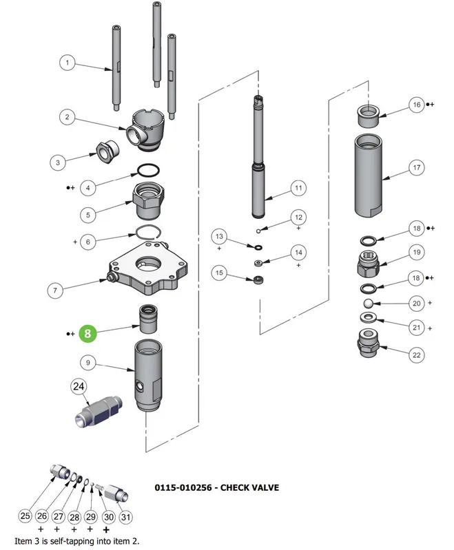 Binks 0115-010166 FX4 Upper Seal Cartridge Assembly