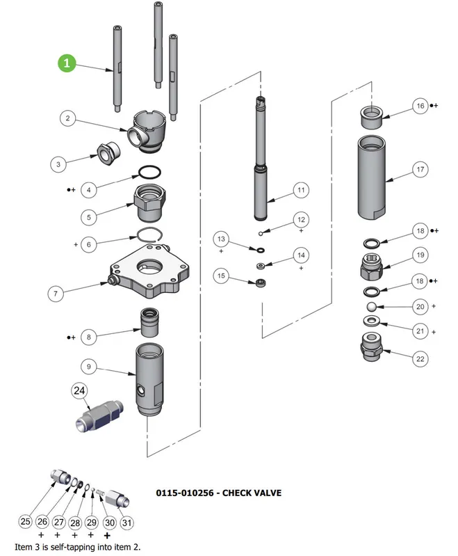 Binks 0115-010646 Pump Tie Rod