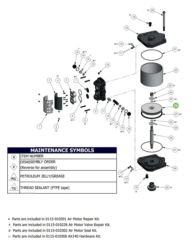 Binks 0115-010128 AX140 Piston