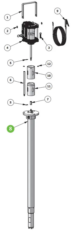 Binks PFX13P POGO Fluid Section (PTFE)