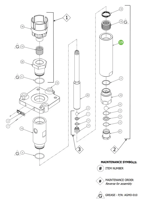 Binks 194097 Lower Pump Tube, FX115/FX122