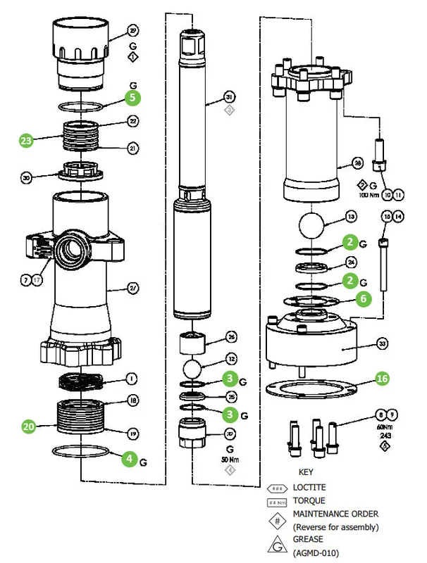 Binks 250733 Repair Kit for FX440PU-XXB