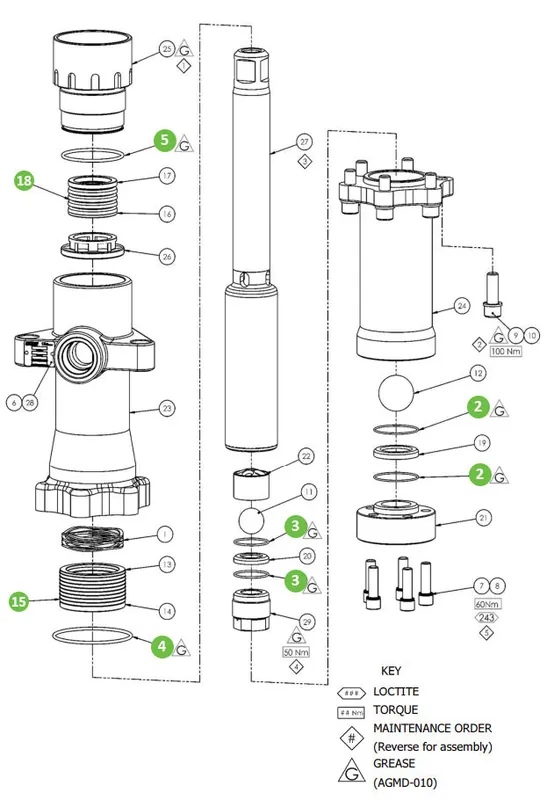 Binks 250800 Seal Kit for FX440CL-XXH