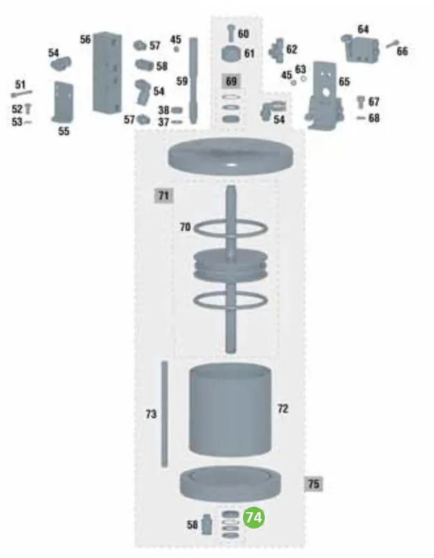 Sagola PT56418651 Air Motor Packing Set for Baltic Pumps