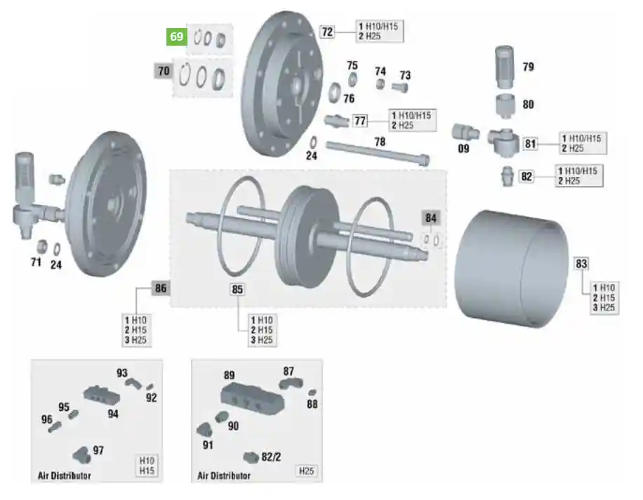Sagola PT56418611 Actuator Shaft Seal Kit