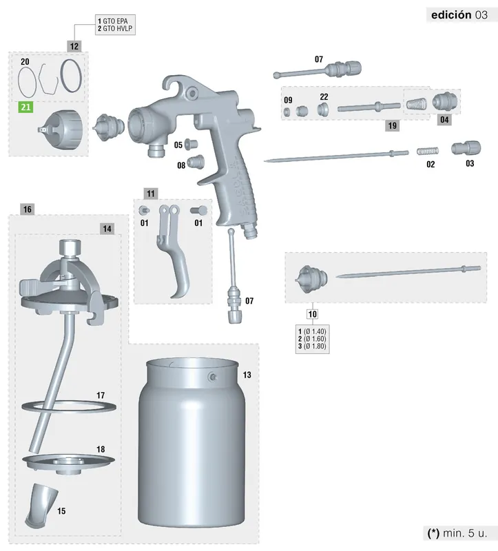 Sagola 56418679 Aircap Gasket & Spring Clip Kit