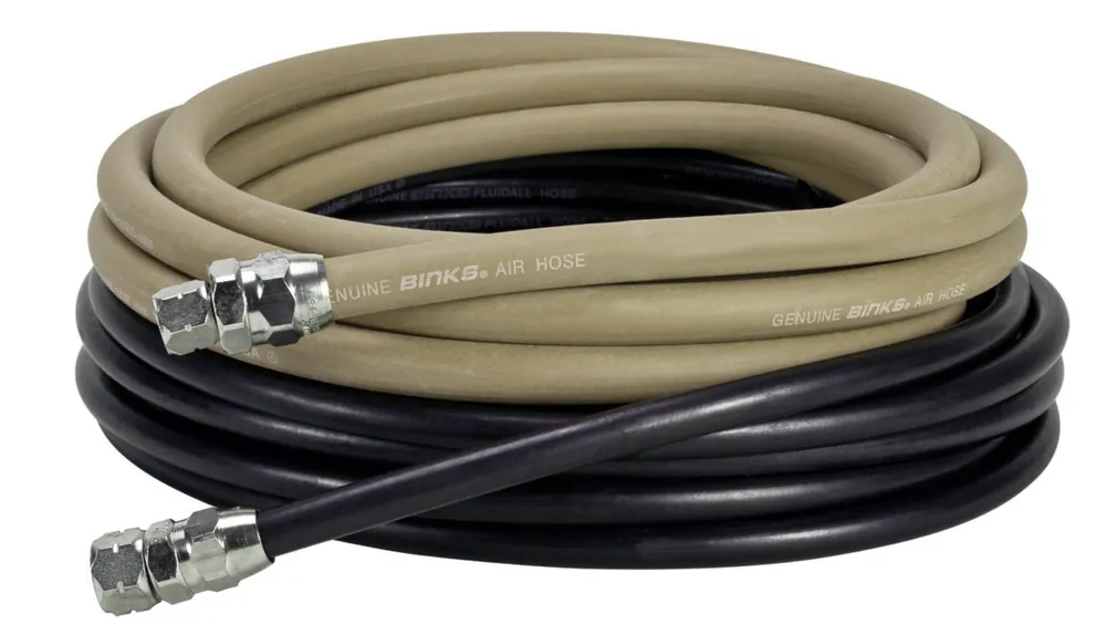 Binks Low Pressure Air & Fluid Hose Assembly Set - 25‘ For Use With Binks Pressure Pots