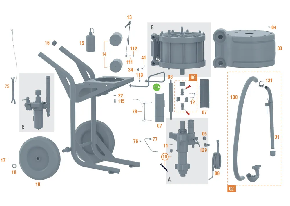 Sagola PT56310050 Hose & Spray Gun Support