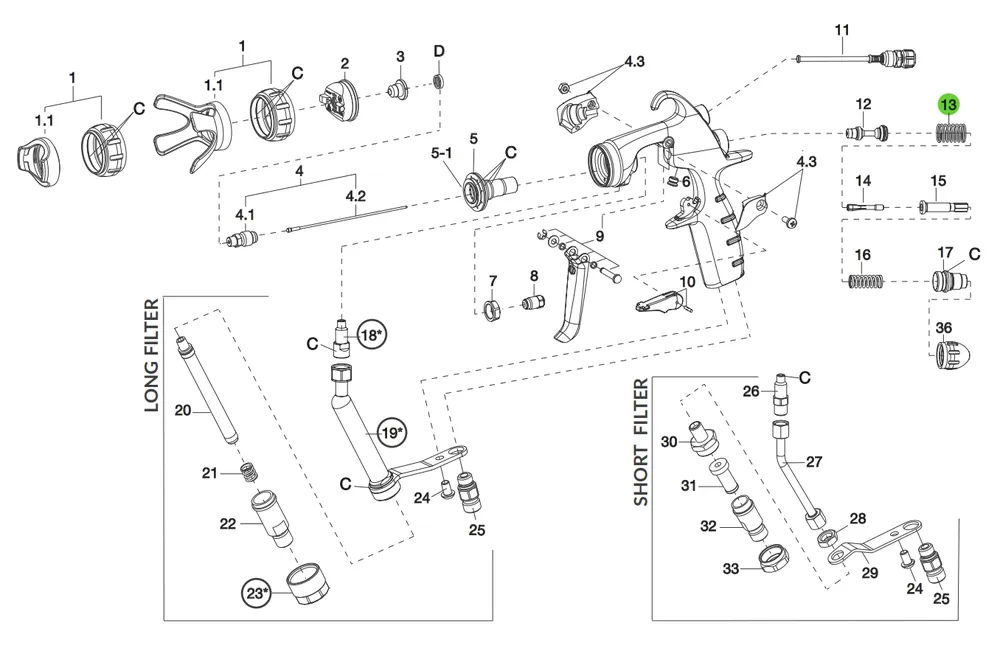 Anest Iwata 93004330 Air Valve Spring; MSGS200