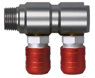 Sagola 56418704 Double Outlet Quick Coupling Kit Male BSP 1/4", US-Mil