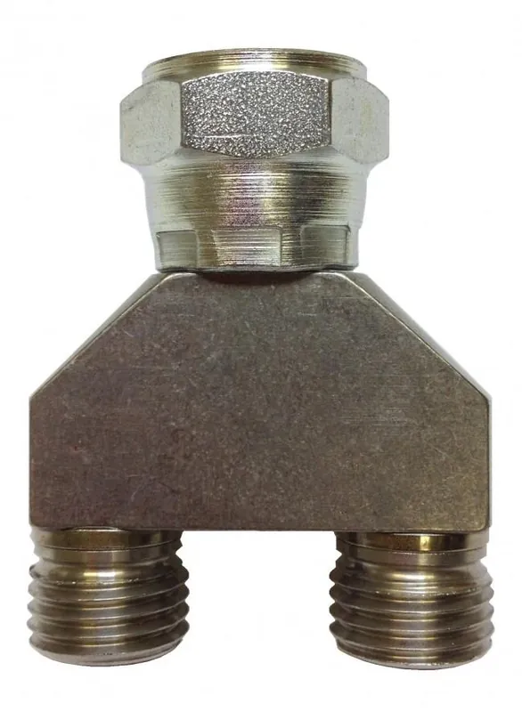 High Pressure Y-Block - 3/8" NPS (M) x 1/4" NPSM (F)