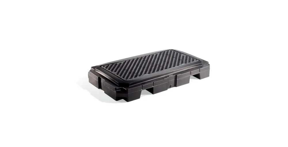 Heavy-Duty 2-Drum PolySpill Pallet Holds (2) 55 gal. Drums, 40" x 66" x 8.75", 66 gal. Sump Capacity