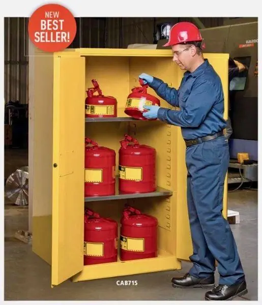90 Gallon Flammable Storage Cabinet 43.312" Width x 34.438" Depth x 65.125" Height