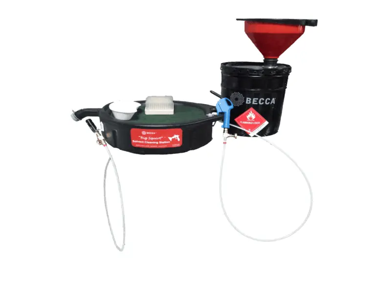 Solvent Squirt "Clean to Waste" Can System