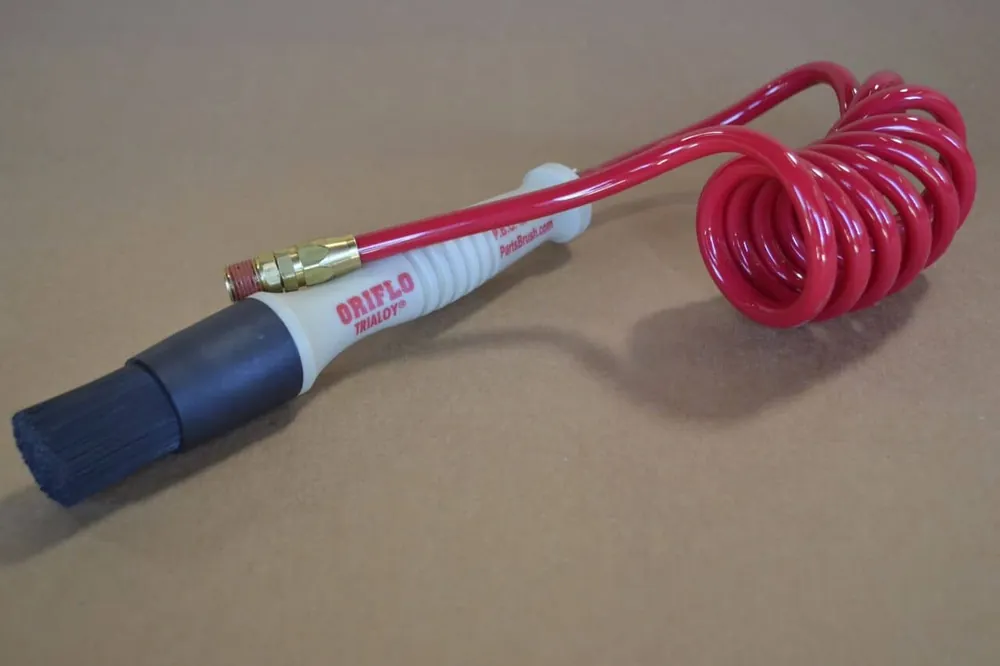 Flow Brush and Coil Hose Assembly