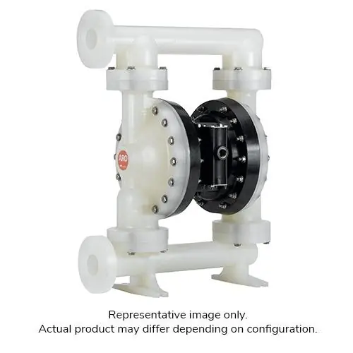 EXP Series 2" Metallic Diaphragm Pump, 172 GPM, Aluminum Center, Aluminum Wetted Parts, Plated Steel Hardware, Kynar/PVDF Seat, PTFE Ball, PTFE/Santoprene Diaphragm