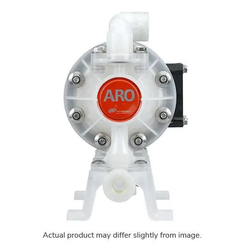 Compact Series 1/2" Non-Metallic Diaphragm Pump, 14.4 GPM, Poly Center, Poly Single Port Manifold, SS Hardware, Poly Seat, PTFE Ball, PTFE/Santoprene Diaphragm