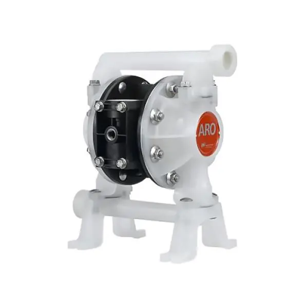 Compact Series 3/4" Non-Metallic Diaphragm Pump, 14.8 GPM, Poly Center, Poly Single Port Manifold, SS Hardware, Poly Seat, Santoprene Ball & Diaphragm