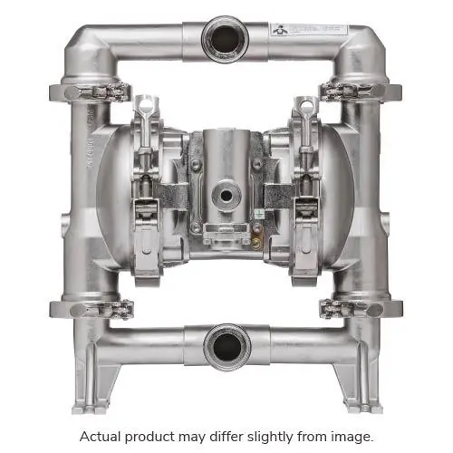 EXP Series 1" FDA Diaphagm Pump, 54 GPM, 316 SS Center, Sanitary Tri-Clamp Flange Ports, 316L SS Caps & Manifold, SS Hardware, 316L SS Seat, PTFE Ball, PTFE/Santoprene Diaphragm