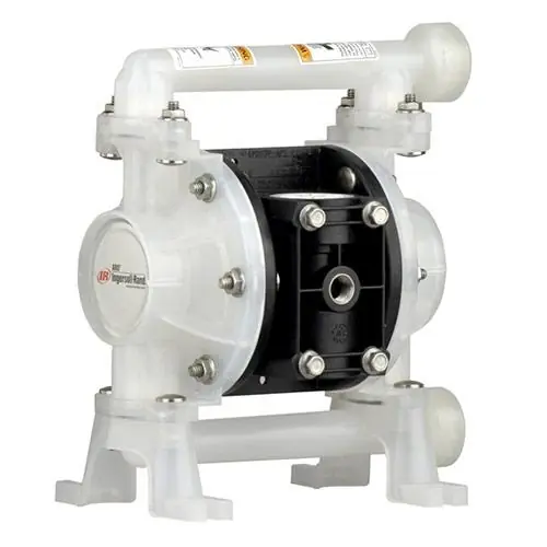 Compact Series 3/8" Non-Metallic Diaphragm Pump, 10.6 GPM, Poly Center, Poly Single Port Manifold, SS Hardware, Poly Seat, Santoprene Ball & Diaphragm