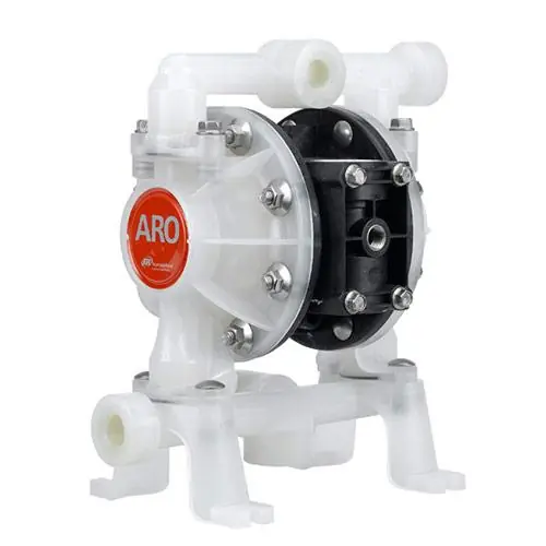 Compact Series 1/2" Non-Metallic Diaphragm Pump, 14.4 GPM, Poly Center, Poly Multi-Port Manifold, SS Hardware, Poly Seat, PTFE Ball, PTFE/Santoprene Diaphragm