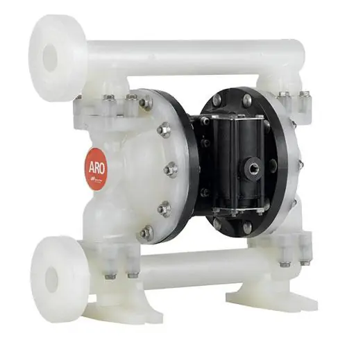EXP Series 1" Non-Metallic Diaphragm Pump, 53 GPM, Poly Center, A.N.S.I./DIN Side Flanges, Poly Wetted Parts, SS Hardware, Poly Seat, PTFE Ball, PTFE/Santoprene Diaphragm