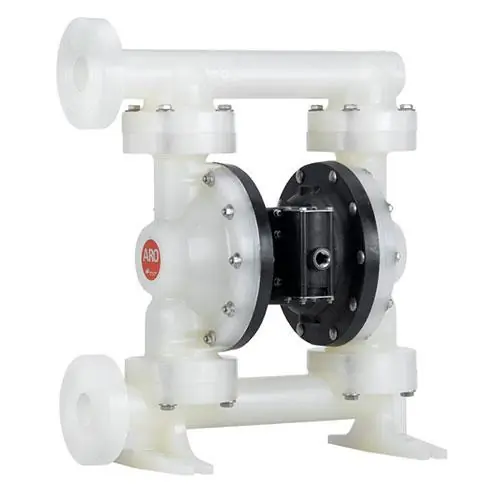 EXP Series 1-1/2" Non-Metallic Diaphragm Pump, 123 GPM, Poly Center, A.N.S.I./DIN Side Flanges, Poly Wetted Parts, SS Hardware, Poly Seat, Santoprene Ball & Diaphragm