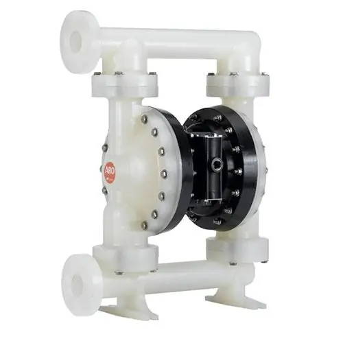 EXP Series 2" Non-Metallic Diaphragm Pump, 184 GPM, Poly Center, A.N.S.I./DIN Side Flanges, Poly Wetted Parts, SS Hardware, Poly Seat, Santoprene Ball & Diaphragm