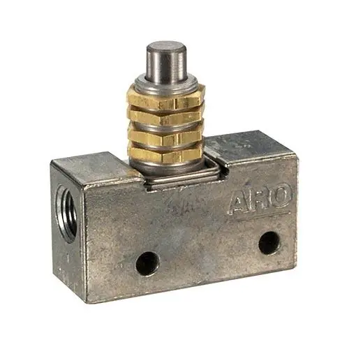 Circuitry Valve, 200 Series. 1/8" Ports, Straight Plunger Actuator