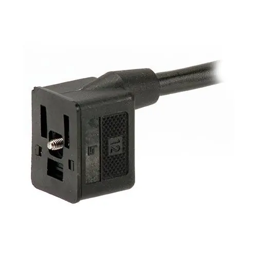 Connector, Air Solenoid Valve. 22mm, Straight, Back Cable